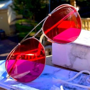 DIFF Eyeware Glasses pale Gold and Red Khloe Kardashian Koko, Limited-Edition!